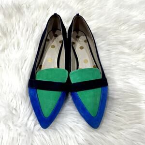 Boden Green, Blue and Black Pointed Toe Flats